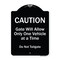Signmission Designer Series-Caution Gate Will Allow One Vehicle Time Do Not Tail, 24" x 18", BW-1824-9861 A-DES-BW-1824-9861 - alternate 1